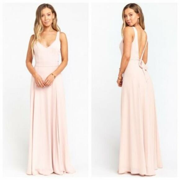 Show Me Your Mumu Dusty Blush Crisp Pink Jenn Bridesmaid Maxi Dress - Picture 1 of 4